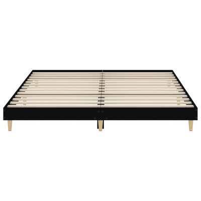 vidaXL Estructura de cama madera de ingeniería negra 150x200 cm