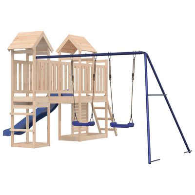 vidaXL Parque infantil de exterior madera maciza de pino