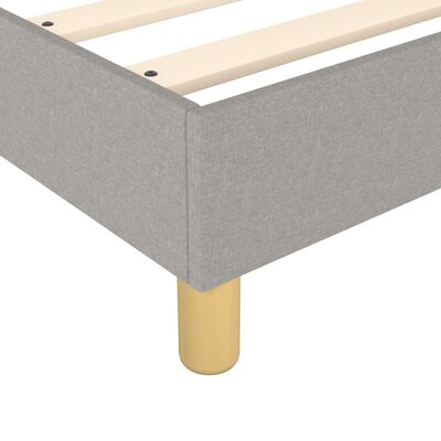 vidaXL Cama box spring con colchón tela gris claro 140x190 cm