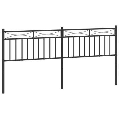 vidaXL Cabecero de metal negro 180 cm