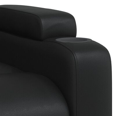 vidaXL Sillón de masaje reclinable cuero sintético negro