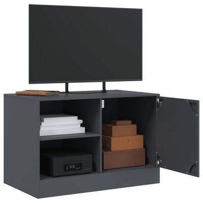 vidaXL Muebles para TV 2 unidades acero gris antracita 67x39x44 cm