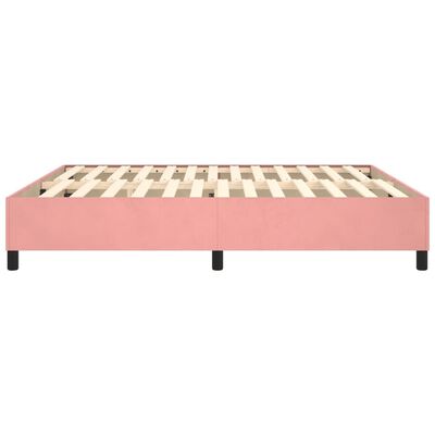 vidaXL Estructura de cama de terciopelo rosa 200x200 cm