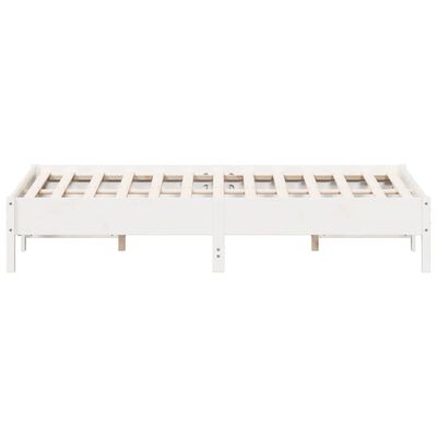 vidaXL Estructura de cama sin colchón madera de pino blanca 120x200 cm