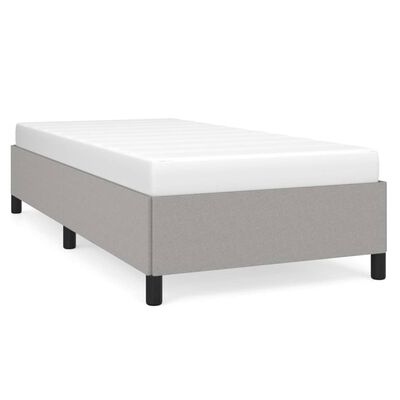 vidaXL Estructura de cama sin colchón tela gris claro 90x190 cm