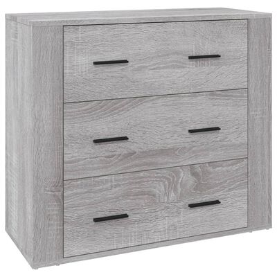 vidaXL Aparador de madera contrachapada gris Sonoma 80x33x70 cm