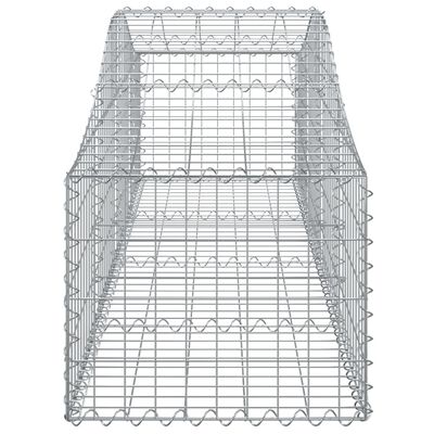 vidaXL Cestas de gaviones 4 uds forma de arco hierro 200x50x40/60 cm