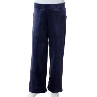 Pantalón infantil terciopelo azul oscuro 92