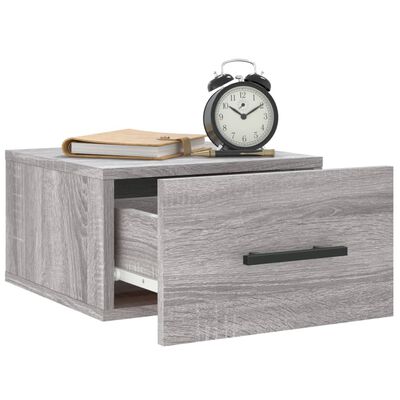 vidaXL Mesitas de noche de pared 2 uds color gris Sonoma 35x35x20 cm