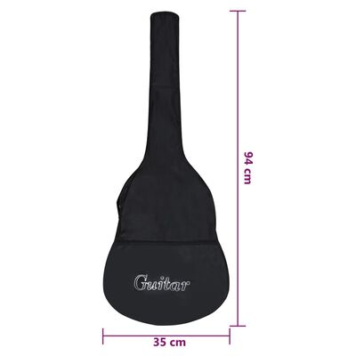 vidaXL Guitarra clásica principiante y niño con funda negro 1/2 34"