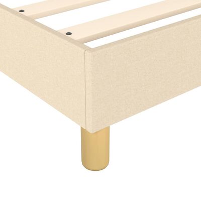 vidaXL Cama box spring con colchón tela color crema 90x200 cm