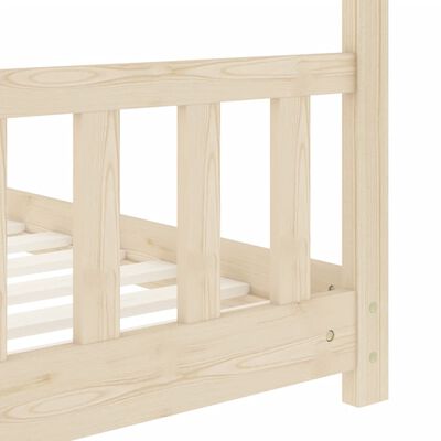 Estructura de cama infantil de madera maciza de pino 80x160 cm
