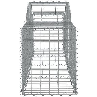 vidaXL Cestas de gaviones 10 uds forma de arco hierro 200x50x60/80 cm