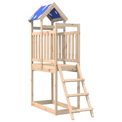 vidaXL Torre de juegos escalera madera maciza pino 110,5x52,5x215 cm