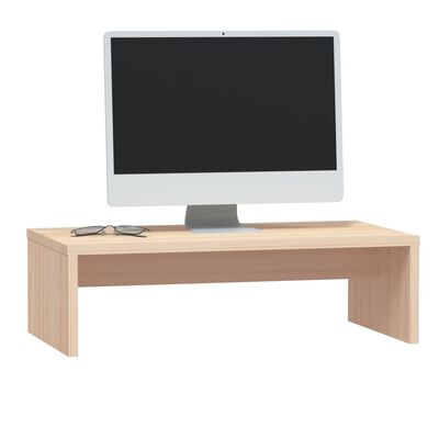 vidaXL Soporte para monitor madera maciza de pino 50x27x15 cm