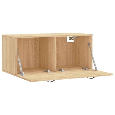 vidaXL Armario de pared madera ingeniería roble Sonoma 80x36,5x35 cm