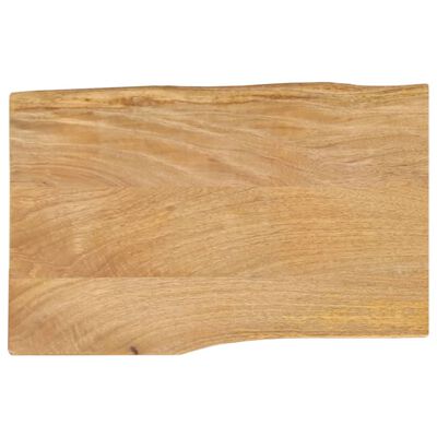 vidaXL Tablero de mesa borde natural madera maciza mango 60x40x3,8 cm