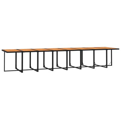 vidaXL Set de comedor jardín 21 pzas con cojines ratán sintético negro