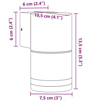 vidaXL Lámparas de pared de exterior 2 uds aluminio fundido negro