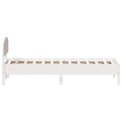 vidaXL Estructura de cama sin colchón madera de pino blanca 90x200 cm