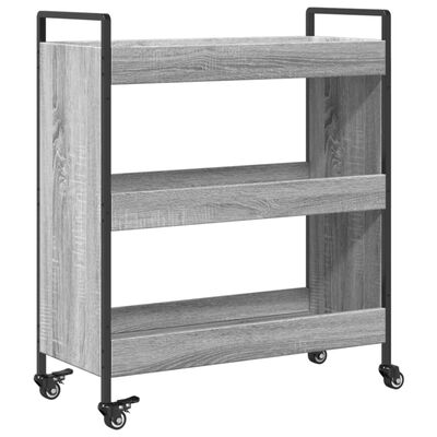 vidaXL Carrito de cocina madera de ingeniería gris Sonoma 70x30x82 cm