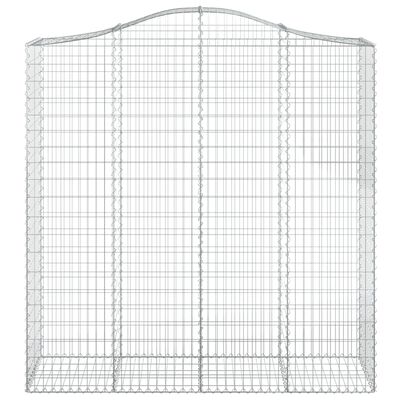 vidaXL Cestas de gaviones 2 uds forma de arco hierro 200x50x200/220 cm