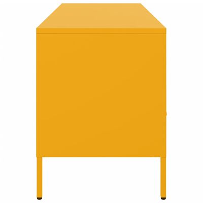 vidaXL Mueble para TV acero amarillo mostaza 100,5x39x50,5 cm