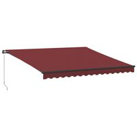 vidaXL Toldo retráctil manual burdeos 400x300 cm