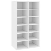 vidaXL Mueble zapatero de madera contrachapada blanco 54x34x100,5 cm