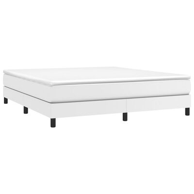 vidaXL Estructura de cama de cuero sintético blanco 180x200 cm