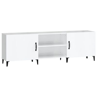 vidaXL Mueble de TV madera de ingeniería blanco brillante 150x30x50 cm