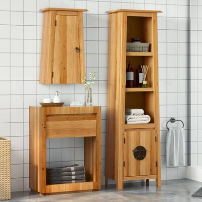 vidaXL Conjunto de muebles de baño 2 piezas madera maciza de pino