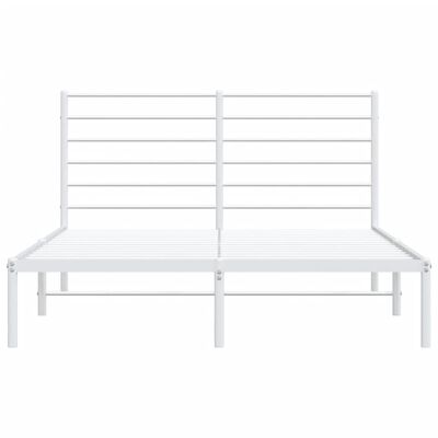 vidaXL Estructura cama sin colchón con cabecero metal blanco 140x190cm