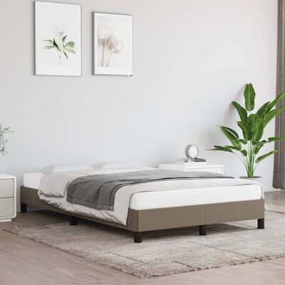 vidaXL Estructura de cama tela gris taupe 120x190 cm