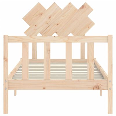 vidaXL Estructura de cama con cabecero madera maciza 90x200 cm