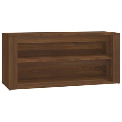 vidaXL Mueble zapatero madera contrachapada marrón roble 100x35x45 cm