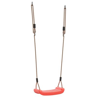 vidaXL Columpio para niños individual con cuerda ajustable rojo