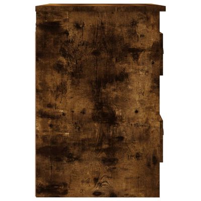 vidaXL Mesita de noche de pared 2 uds color roble ahumado 41,5x36x53cm