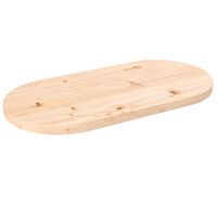 vidaXL Tablero de mesa ovalado madera maciza de pino 60x30x2,5 cm