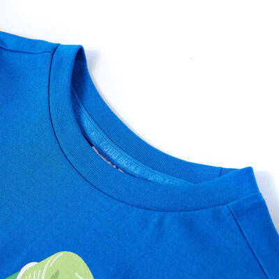 Camiseta infantil azul chillón 116