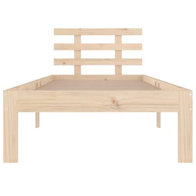 vidaXL Estructura de cama madera maciza 75x190 cm