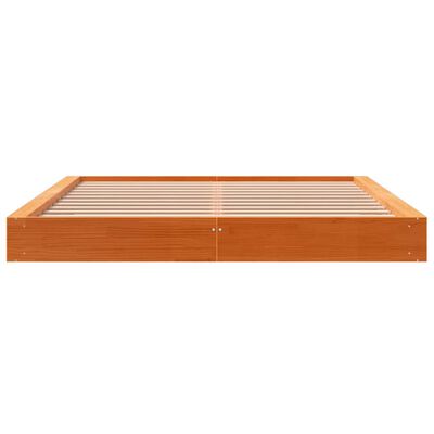 vidaXL Cama sin colchón madera maciza de pino marrón cera 180x200 cm