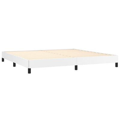 vidaXL Estructura de cama de cuero sintético blanco 200x200 cm