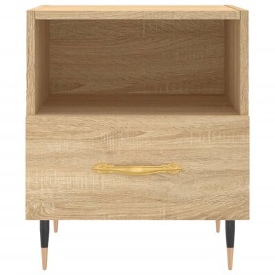 vidaXL Mesita noche 2 uds madera ingeniería roble Sonoma 40x35x47,5 cm