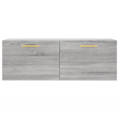 vidaXL Armario de pared madera ingeniería gris Sonoma 100x36,5x35 cm