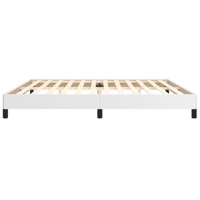 vidaXL Estructura de cama de cuero sintético blanco 200x200 cm