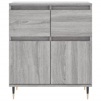 vidaXL Aparador de madera contrachapada gris Sonoma 60x35x70 cm