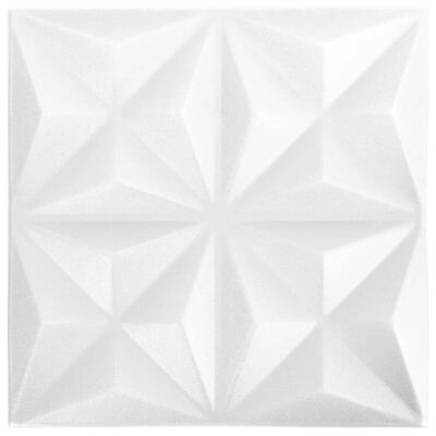 vidaXL Paneles de pared 3D 48 unidades blanco origami 12 m² 50x50 cm