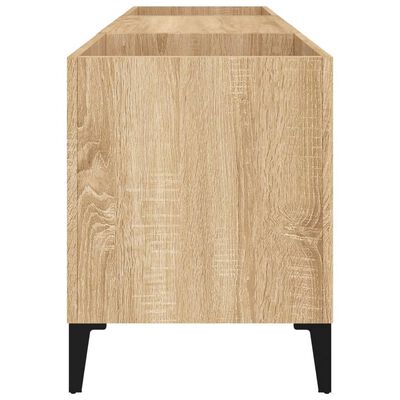 vidaXL Mueble discos madera contrachapada roble sonoma 121x38x48 cm