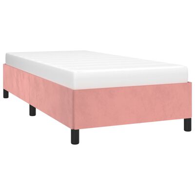 vidaXL Estructura de cama sin colchón terciopelo rosa 80x200 cm